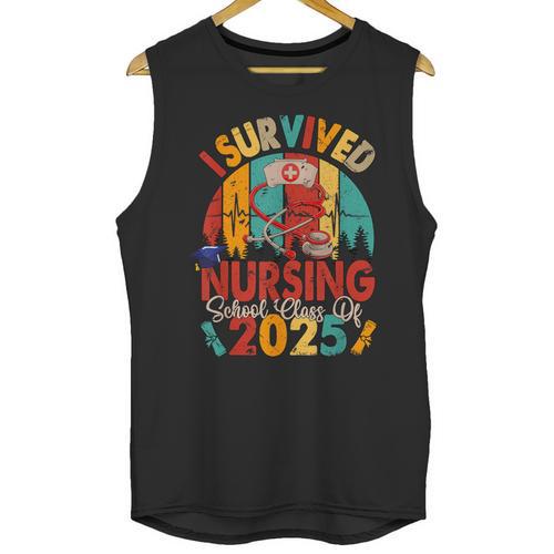 I Survived Nursing School Class Of 2025 Proud Graduation Unisex Tank Top - Best Gift Smart