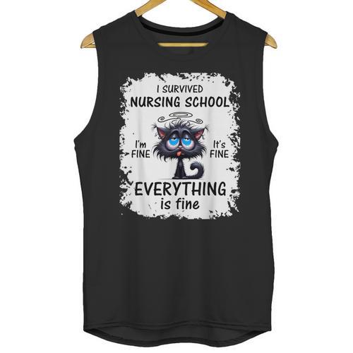 I Survived Nursing School Graduation 2025 Unisex Tank Top - Best Gift Smart