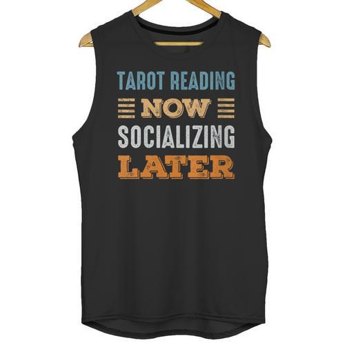 Tarot Reading Now Minimal Socializing Introvert Vintage Unisex Tank Top - Raresse