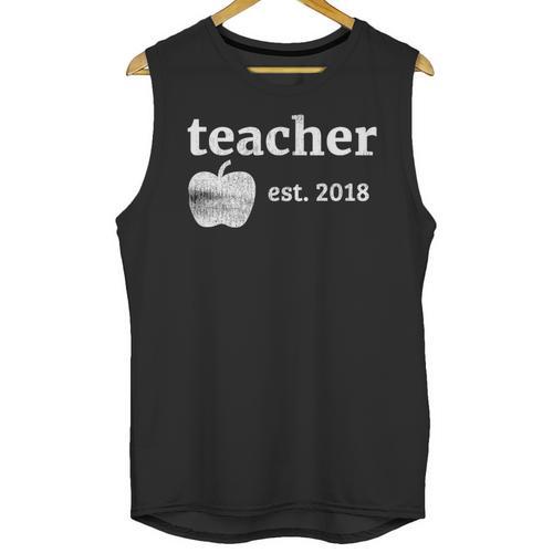 Teacher Est 2018 Vintage Graduation Unisex Tank Top - Best Gift Smart