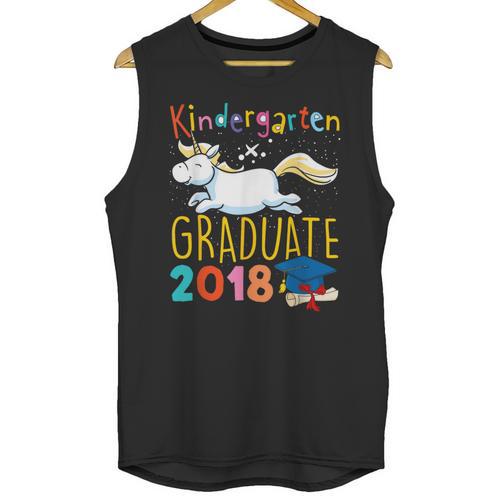 Unicorn Kindergarten Graduation Shirt Girls Unisex Tank Top - Best Gift Smart