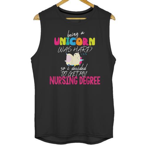 Unicorn Nursing Degree Graduation T-Shirt Registered Nurse Unisex Tank Top - Best Gift Smart