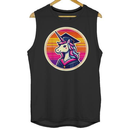 Unicorn University Graduation Graduating School Girl Cute Unisex Tank Top - Best Gift Smart