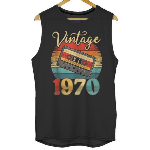 Vintage 1970 Retro Cassette Tape 70s Born Nostalgia Birthday Unisex Tank Top - Figerry