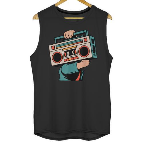 Vintage 80s 90s Retro Boombox Music Hip Hop Nostalgia Party Unisex Tank Top - Figerry
