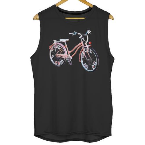 Vintage Bicycle With Playing Cards Nostalgia Unisex Tank Top - Figerry