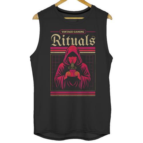 Vintage Gaming Rituals Retro Gamer Nostalgia Vintage Games Unisex Tank Top - Figerry