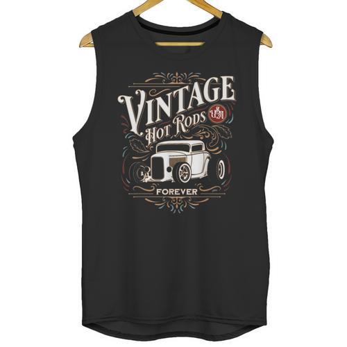 Vintage Hot Rods USA Forever Classic Car Nostalgia Unisex Tank Top - Figerry