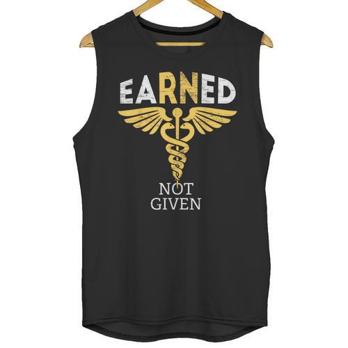 Vintage Nursing Medical Nurses Week Graduation Earned Not Given RN Registered Nurse For Men Women Unisex Tank Top - Best Gift Smart