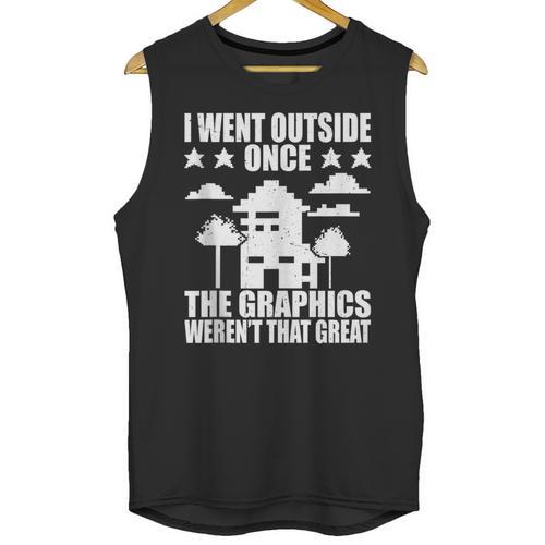 I Went Outside Once Introverts Joke Social Loner Unisex Tank Top - Raresse