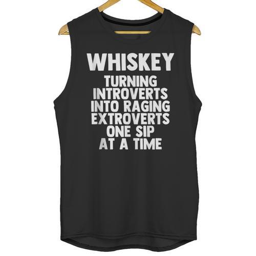 Whiskey Lovers Extrovert Quote Introvert Alcohol Drink Humor Unisex Tank Top - Raresse