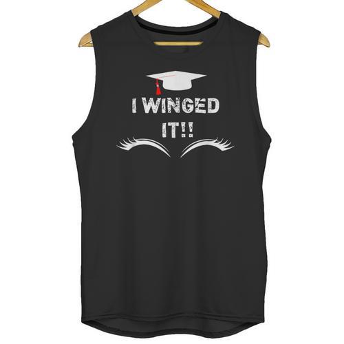 I Winged It Cosmetology Graduation Unisex Tank Top - Best Gift Smart