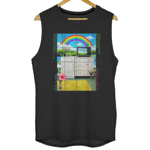 Women's Frutiger Aero Aesthetic Rainbow Glitch Art Unisex Tank Top - Figerry