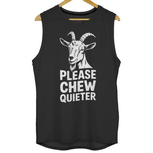 Women's Please Chew Quieter Introvert Quietness Silence Lover Unisex Tank Top - Raresse