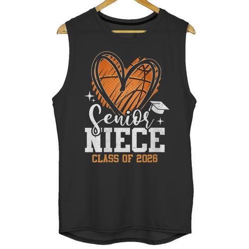 Women's Senior Niece Class Of 2026 Basketball Graduation Heart Unisex Tank Top - Best Gift Smart