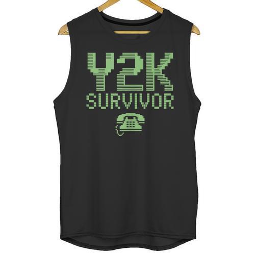 Y2K Survivor 2000s Nostalgia Retro Vintage Nostalgic Unisex Tank Top - Figerry