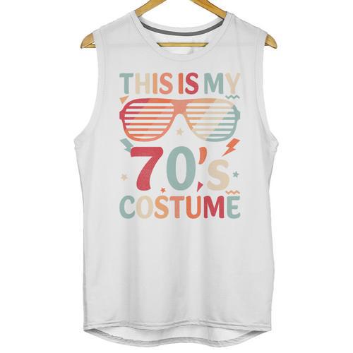 This Is My 70s Costume Vintage Style Nostalgia 1970s Retro Premium Tri-Blend Unisex Tank Top - Figerry