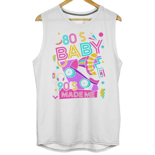 80's Baby 90's Made Me 1980s 1990s Nostalgia Retro Party Premium Tri-Blend Unisex Tank Top - Figerry