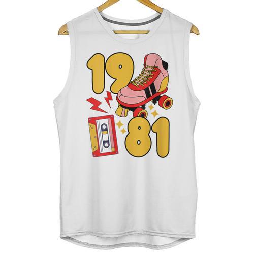 80s Vibes Mixed Tapes & Roller Skates 1981 Nostalgia Retro Unisex Tank Top - Figerry