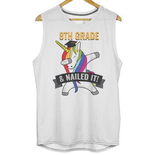 8TH GRADE NAILED IT UNICORN DABBING GRADUATION T-SHIRT Unisex Tank Top - Best Gift Smart