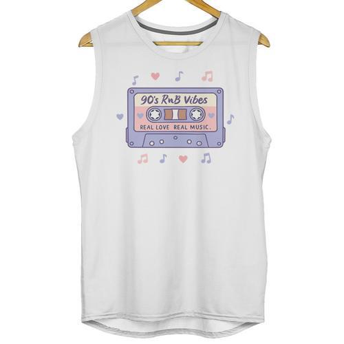 90s RNB Vibes Cassette – Retro Music Nostalgia RNB Cassette Premium Tri-Blend Unisex Tank Top - Figerry