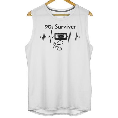 90s Survivor Retro Nostalgia Vintage Throwback Unisex Tank Top - Figerry