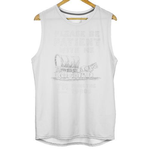Amusing Wagon Pace Please Be Patient I'm From The 1900s Premium Unisex Tank Top - Figerry