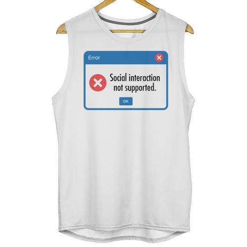 Anti Social Introvert Social Interaction Not Supported Unisex Tank Top - Raresse