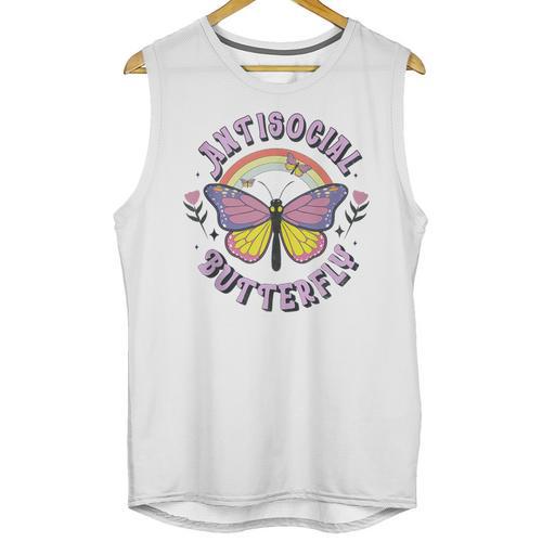 Antisocial Butterfly Tees For Introvert Men Women Girls Unisex Tank Top - Raresse