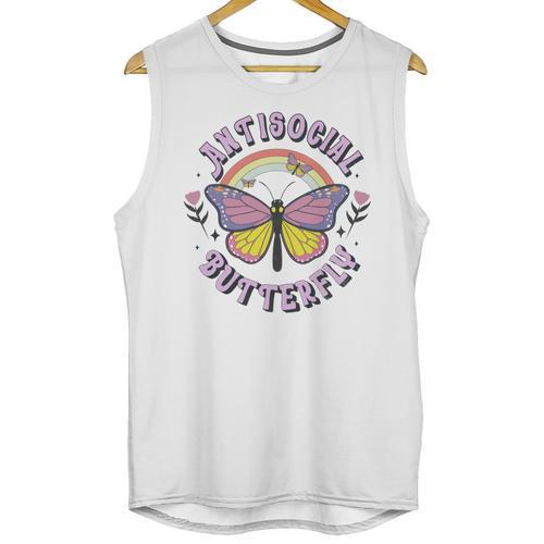 Antisocial Butterfly Tees For Introvert Men Women Girls Unisex Tank Top - Raresse