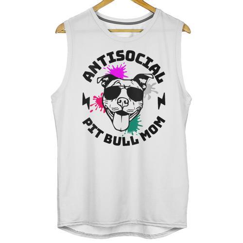 Antisocial Pit Bull Mom Pittie Introvert Dog Lover Pit Bull Unisex Tank Top - Raresse