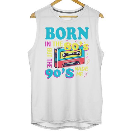 Born In The 80's But 90's Made Me Nostalgia Cassette Tape Premium Tri-Blend Unisex Tank Top - Figerry