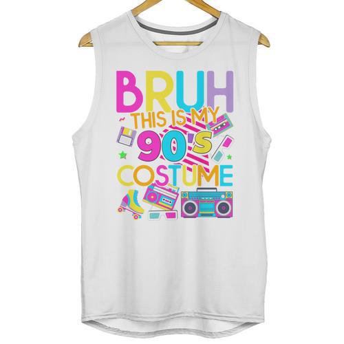Bruh This Is My 90's Costume Nostalgia Mixtape 1990s Party Unisex Tank Top - Figerry