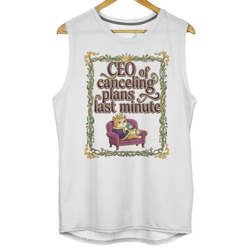 CEO Of Canceling Plans Flake Introvert Friend Premium Tri-Blend Unisex Tank Top - Raresse