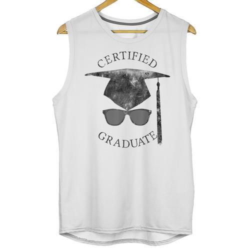 Certified Graduate Vintage Mortarboard Graduation Unisex Tank Top - Best Gift Smart