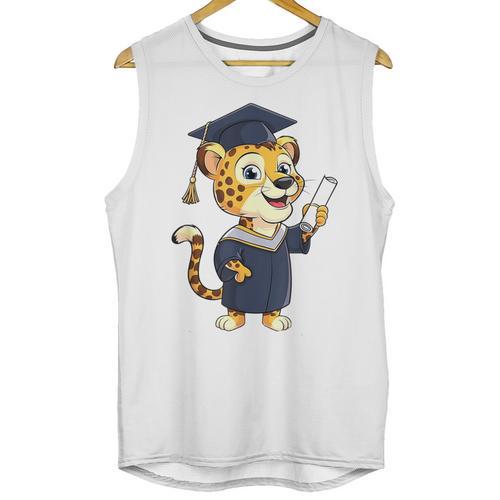 Cheetah Graduation Cute Kindergarten Elementary High School Unisex Tank Top - Best Gift Smart