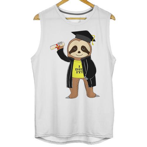 Class Of 2022 Sloth Graduation Masters College High School Unisex Tank Top - Best Gift Smart