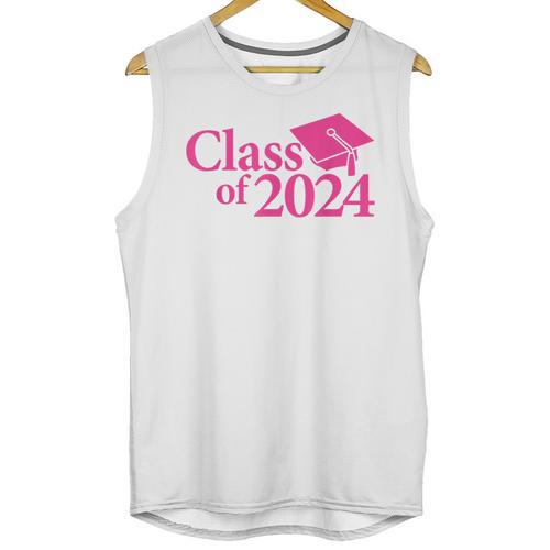 Class Of 2024 Pink For Girls And Women Graduation Unisex Tank Top - Best Gift Smart