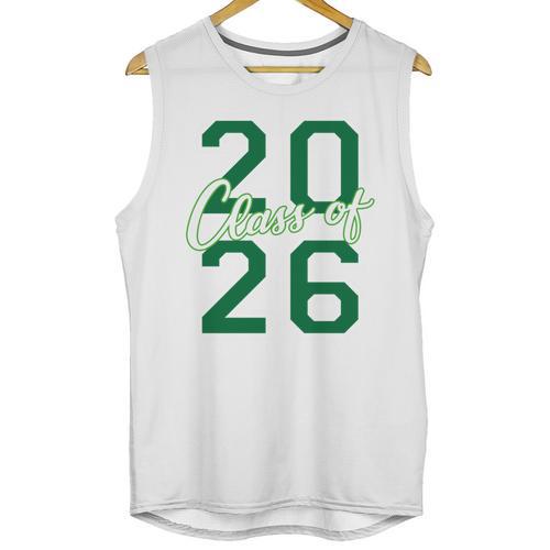 Class Of 2026 Graduation Varsity Green And On The Back Unisex Tank Top - Best Gift Smart