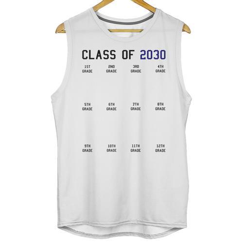 Class Of 2030 Graduation T-Shirt With Space For Handprints Unisex Tank Top - Best Gift Smart