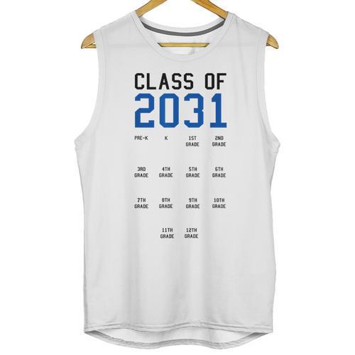 Class Of 2031 Graduation T-Shirt With Space For Handprints Unisex Tank Top - Best Gift Smart