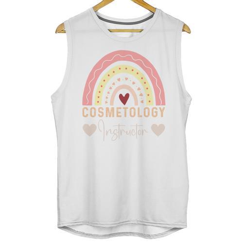 Cosmetology Instructor Cosmetologist Graduation Rainbow Unisex Tank Top - Best Gift Smart