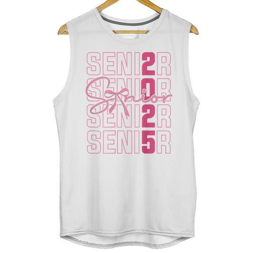 Cute Girls Women Class 2025 Graduation Senior Coquette Bow Unisex Tank Top - Best Gift Smart