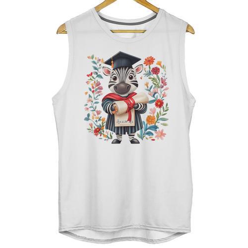 Cute Graduation Zebra Holding Diploma T Shirt Unisex Tank Top - Best Gift Smart