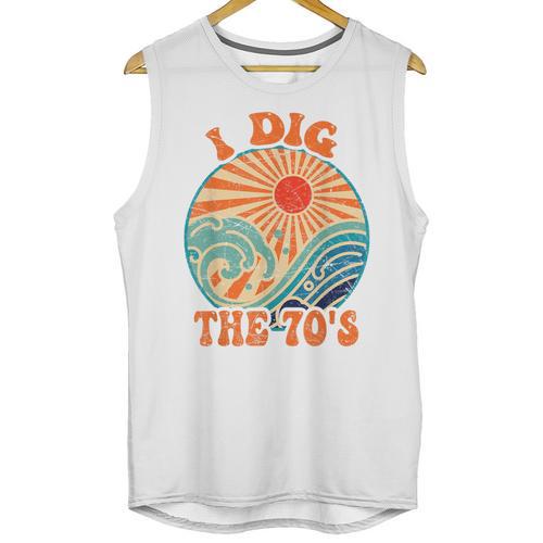 I Dig The 70s Aesthetic Nostalgia 1970's Retro 70s Party Unisex Tank Top - Figerry