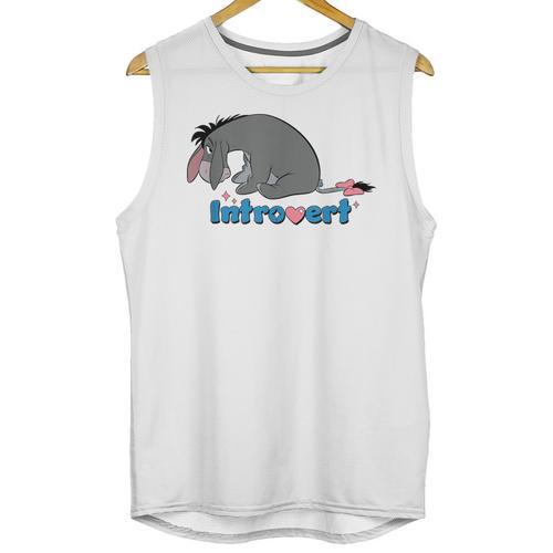 Disney Winnie The Pooh Introvert Eeyore Logo Unisex Tank Top - Raresse