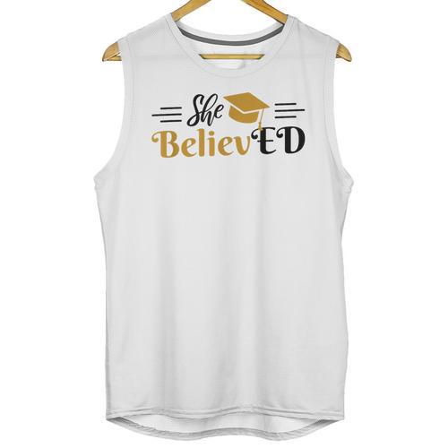 Doctor Of Education She BelievED EdD Graduation Unisex Tank Top - Best Gift Smart