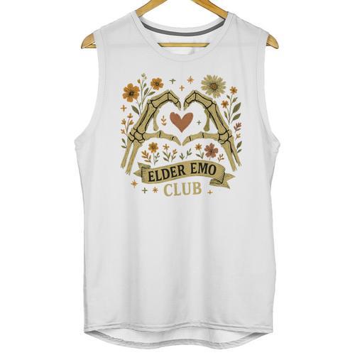 Elder Emo Club Skeleton Hands Heart Nostalgia Premium Tri-Blend Unisex Tank Top - Figerry