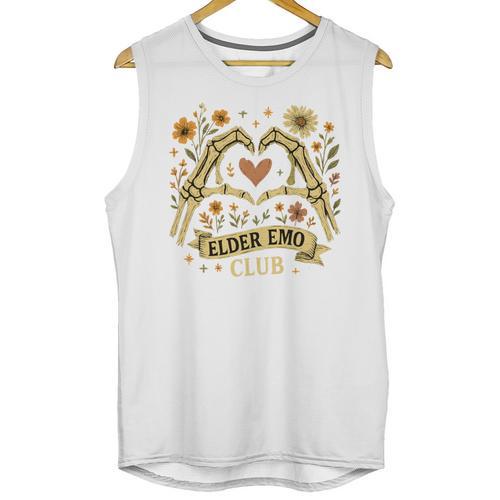 Elder Emo Club Skeleton Hands Heart Nostalgia Unisex Tank Top - Figerry