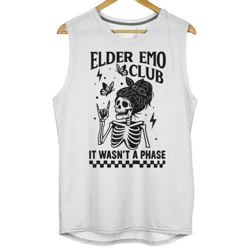 Elder Emo Club Skeleton Nostalgia It Wasn't a Phase Mom Unisex Tank Top - Figerry